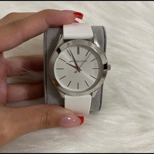 White & Silver Michael Kors Watch
